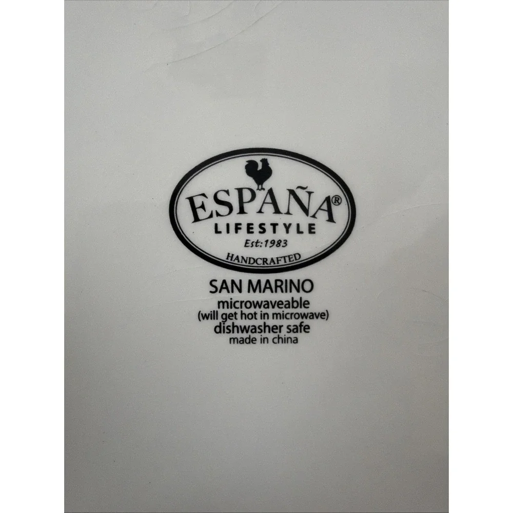 Handcrafted Espana Lifestyle San Marino Dinner Plate 11.25'' SomeScratch/Chips